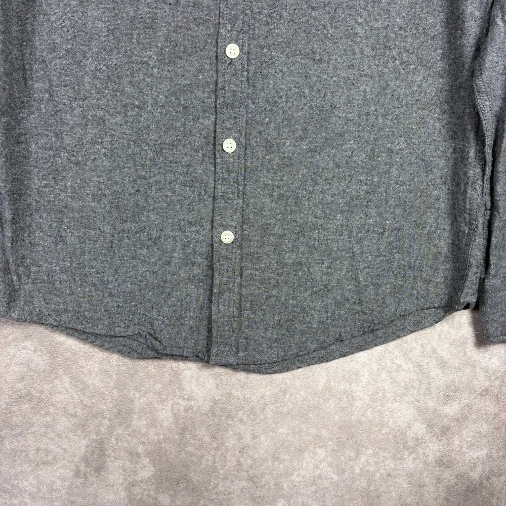 Silverlake Shirt Mens Small Gray Button Down Long Sleeve Casual Cotton Pocket